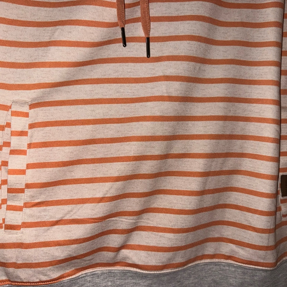 Striped Hoodie with Gray Sleeves - Picture 4 of 4